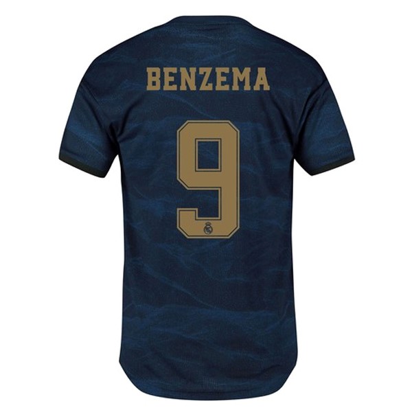 Camiseta Real Madrid NO.9 Benzema 2ª 2019/20 Azul